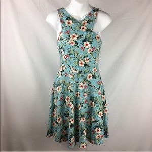 Hollister Floral Skater Halter Dress Size Medium
